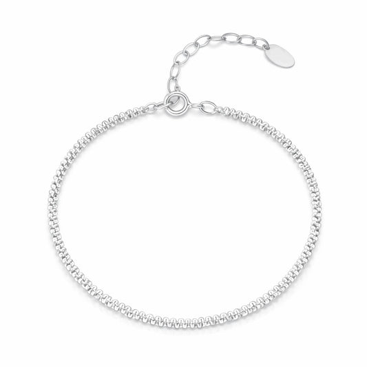 Bratara din argint simpla fara pietre cauliflower cesini