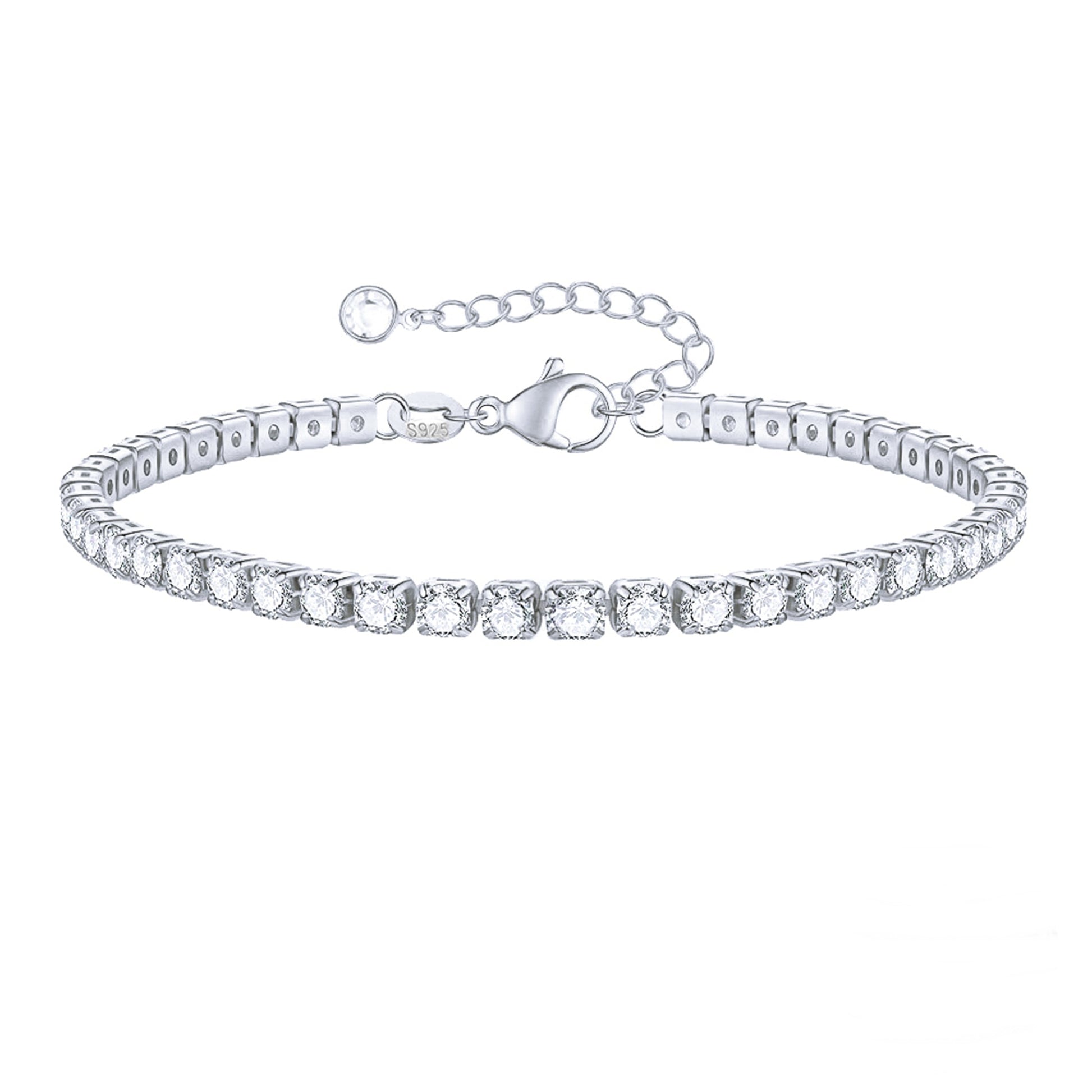 Bratara tennis din argint eleganta cu cristale zirconiu cesini
