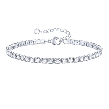 Bratara tennis din argint eleganta cu cristale zirconiu cesini