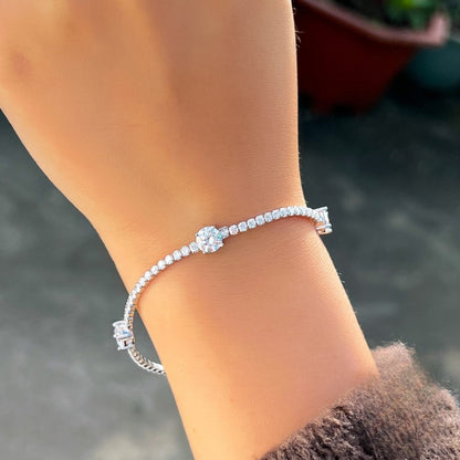 Bratara tennis din argint eleganta cu cristale zirconiu cesini femei