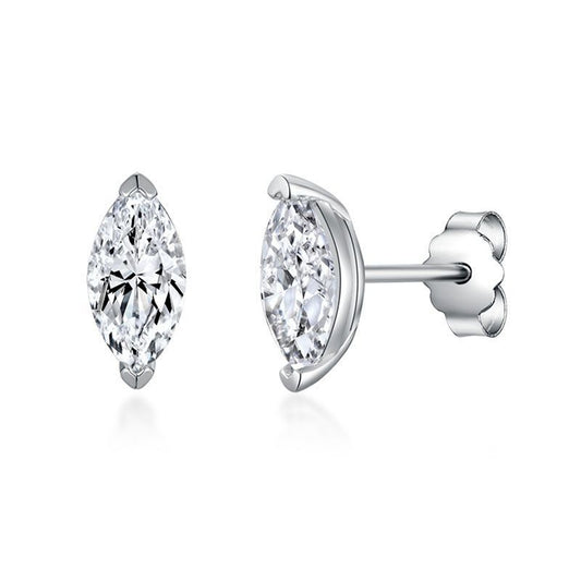 Cercei din argint eleganti geometric cu cristale zirconiu cesini