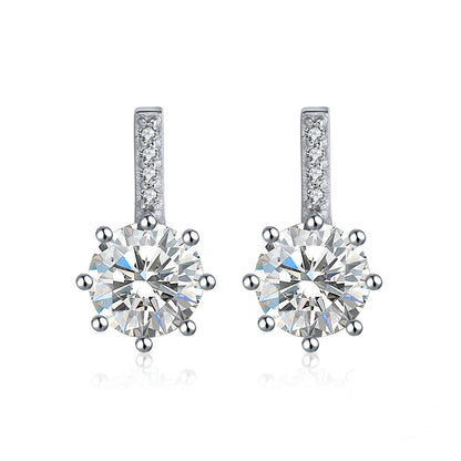 Cercei din argint eleganti lungi cu cristale zirconiu cesini