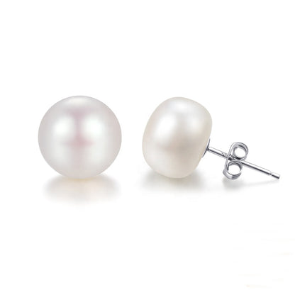 Cercei din argint simpli eleganti cu perle naturale cesini