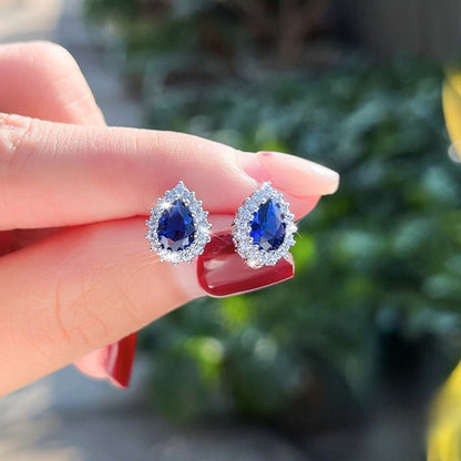 Cercei din Argint Denize Sapphire