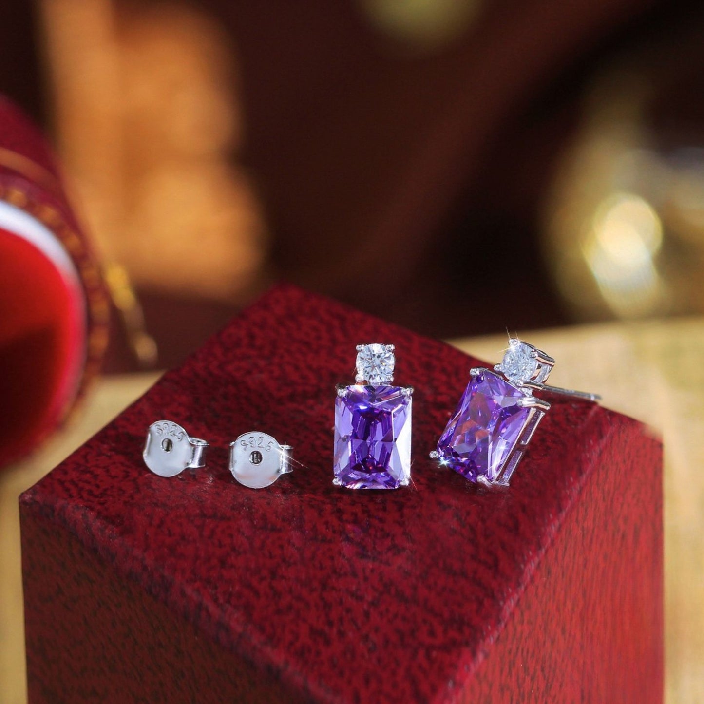 Cercei din Argint Alya Blue Topaz
