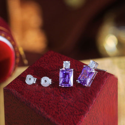 Cercei din Argint Alya Blue Topaz