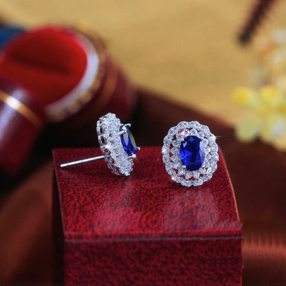 Cercei din Argint Celine Sapphire