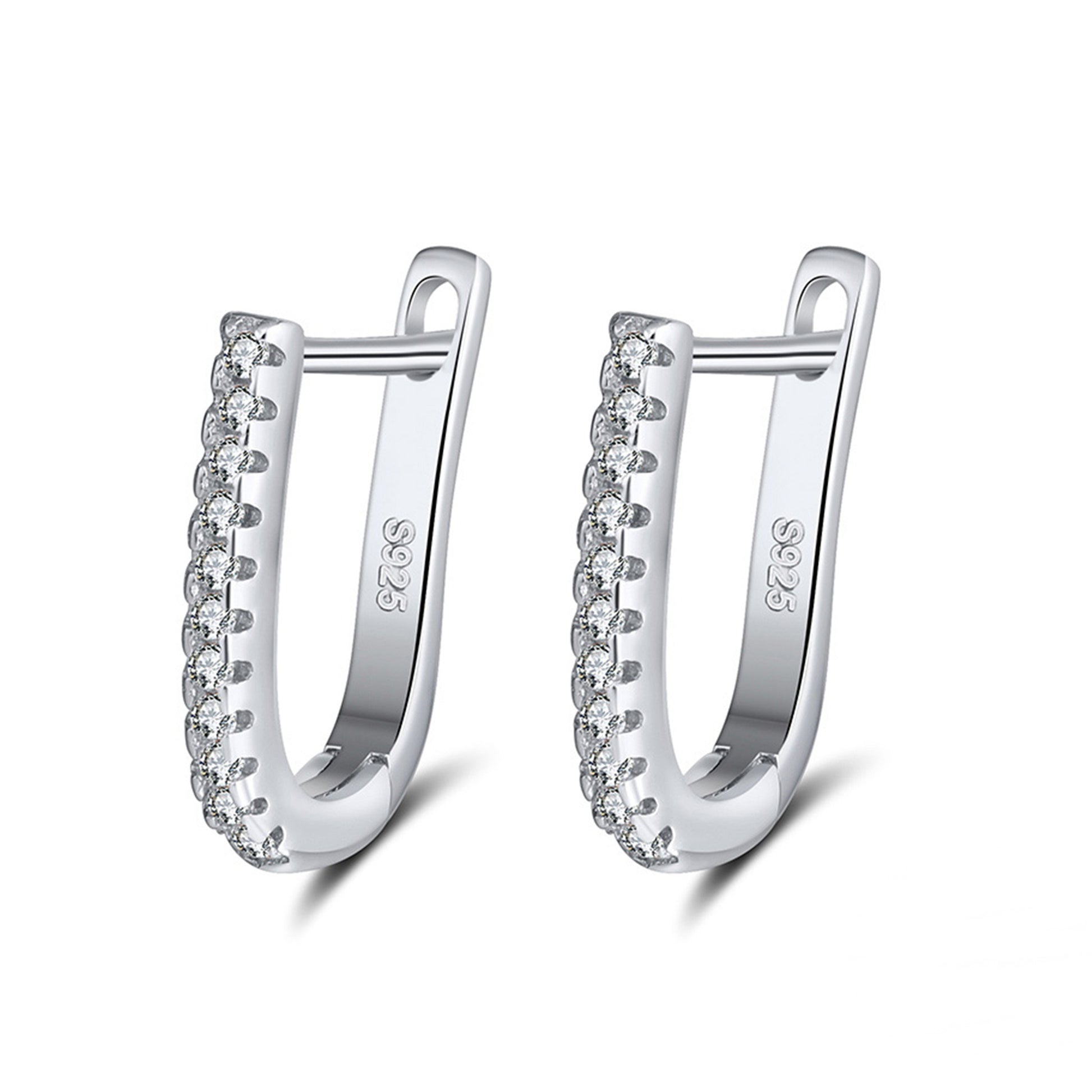 Cercei din argint eleganti lungi cu cristale zirconiu cesini