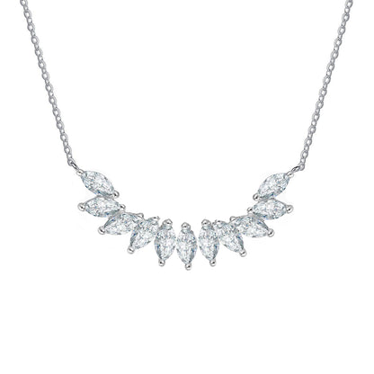 Colier din argint elegant geometric cu cristale zirconiu cesini