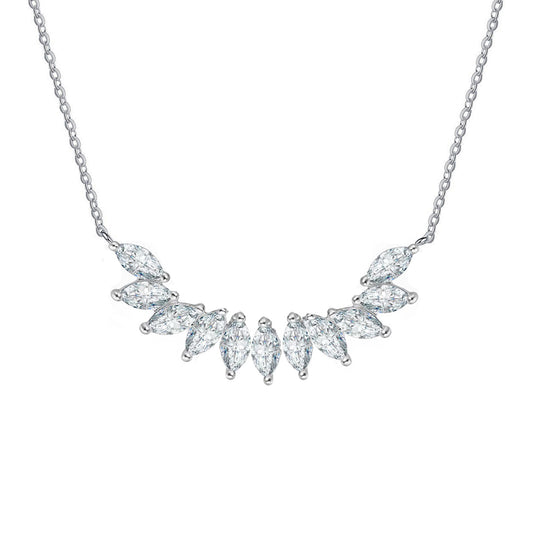 Colier din argint elegant geometric cu cristale zirconiu cesini