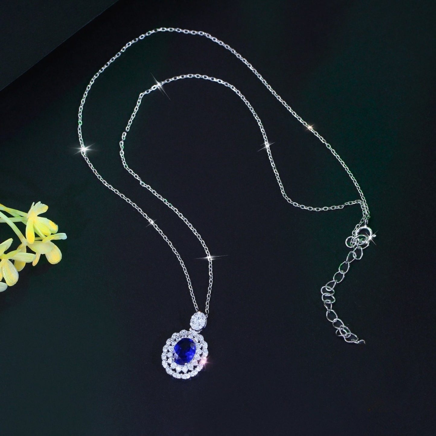 Colier din Argint Celine Sapphire