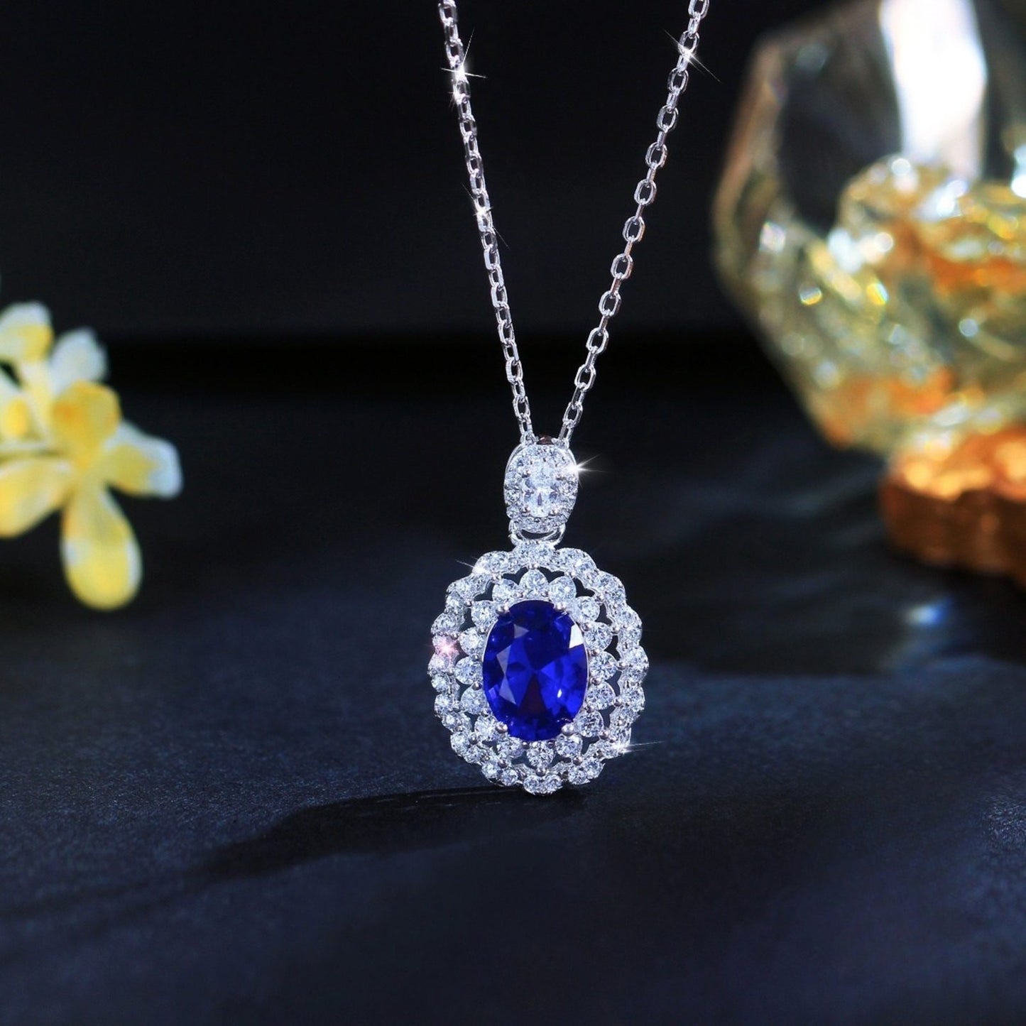 Colier din Argint Celine Sapphire