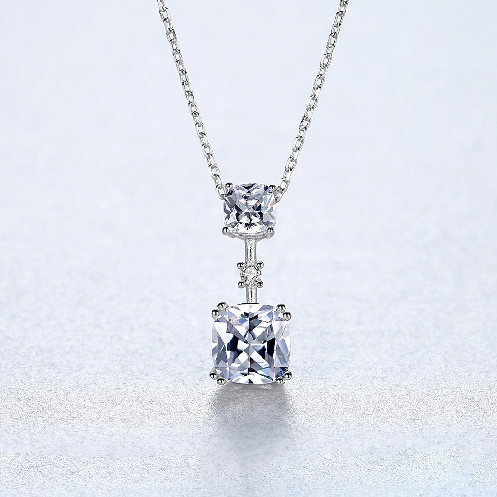Colier din argint elegant cu cristale zirconiu cesini cadou