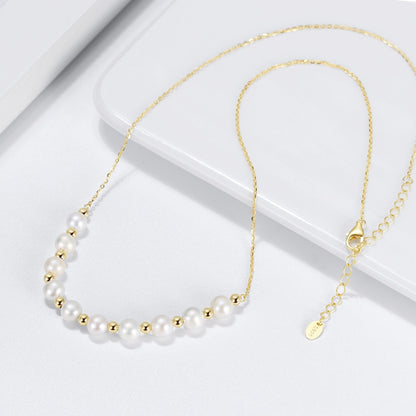 Set din Argint Gold Beads and Pearls