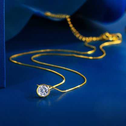 Colier din argint elegant placat cu aur cu cristale zirconiu cesini cadou