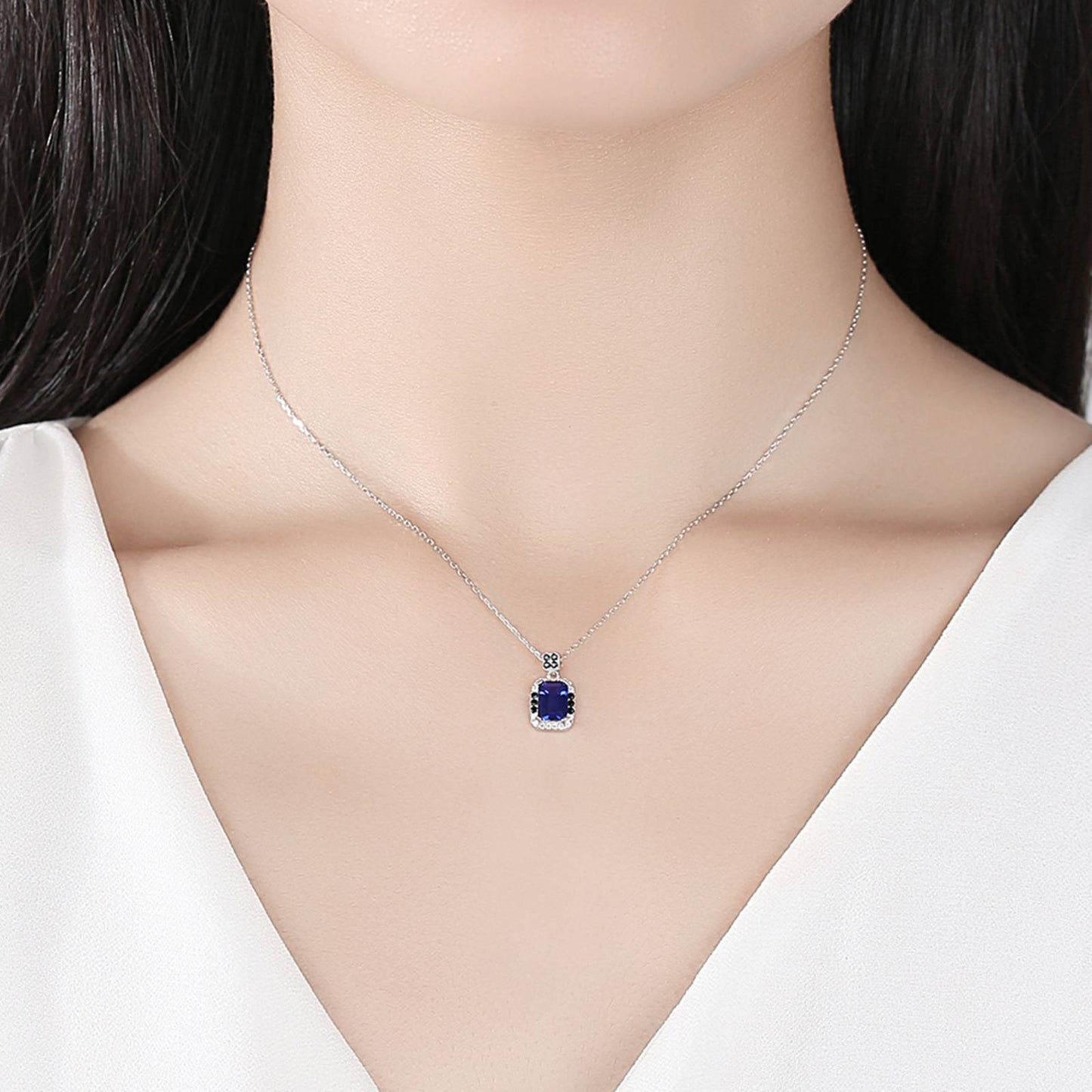 Set din Argint Abstract Sapphire