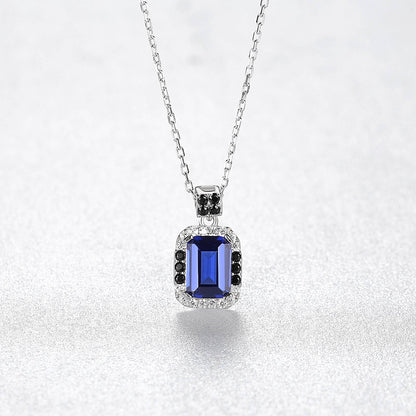 Colier din Argint Abstract Sapphire