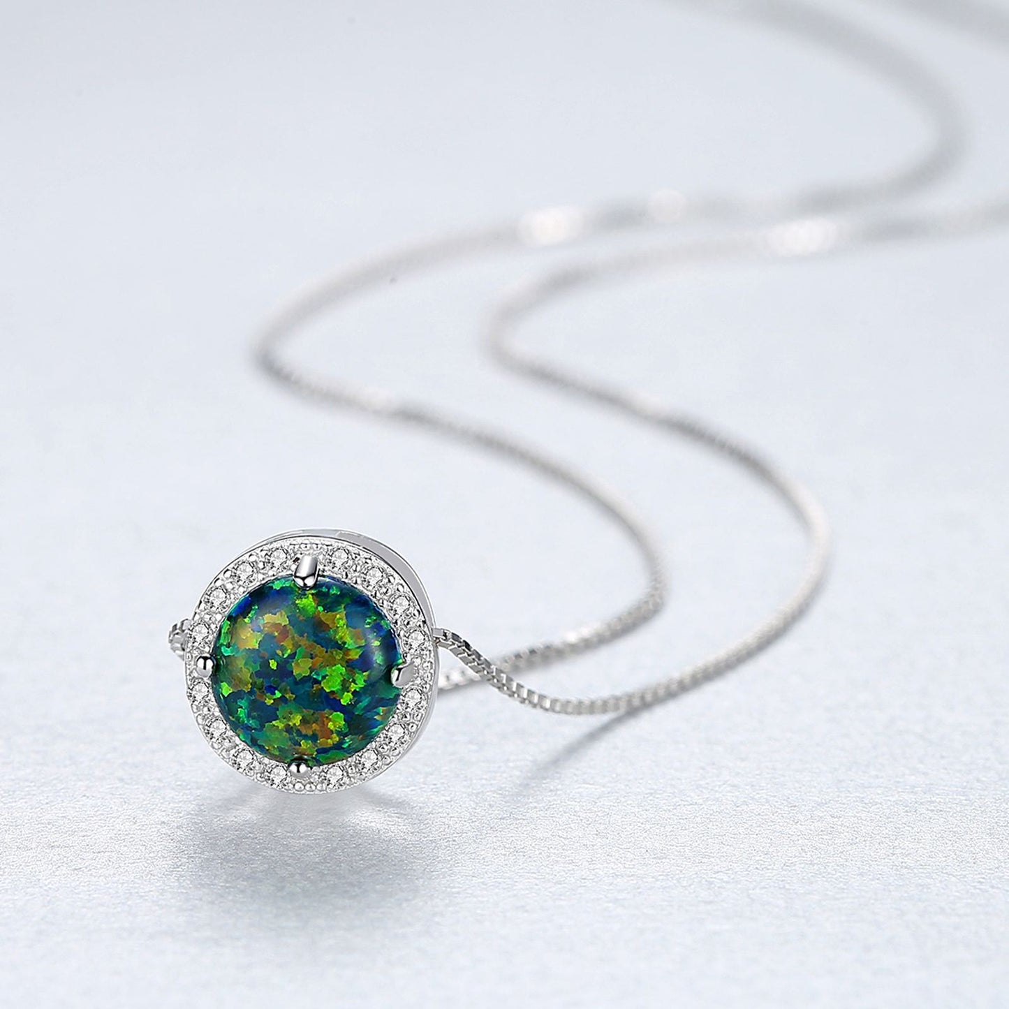 Set din Argint Delya Opal