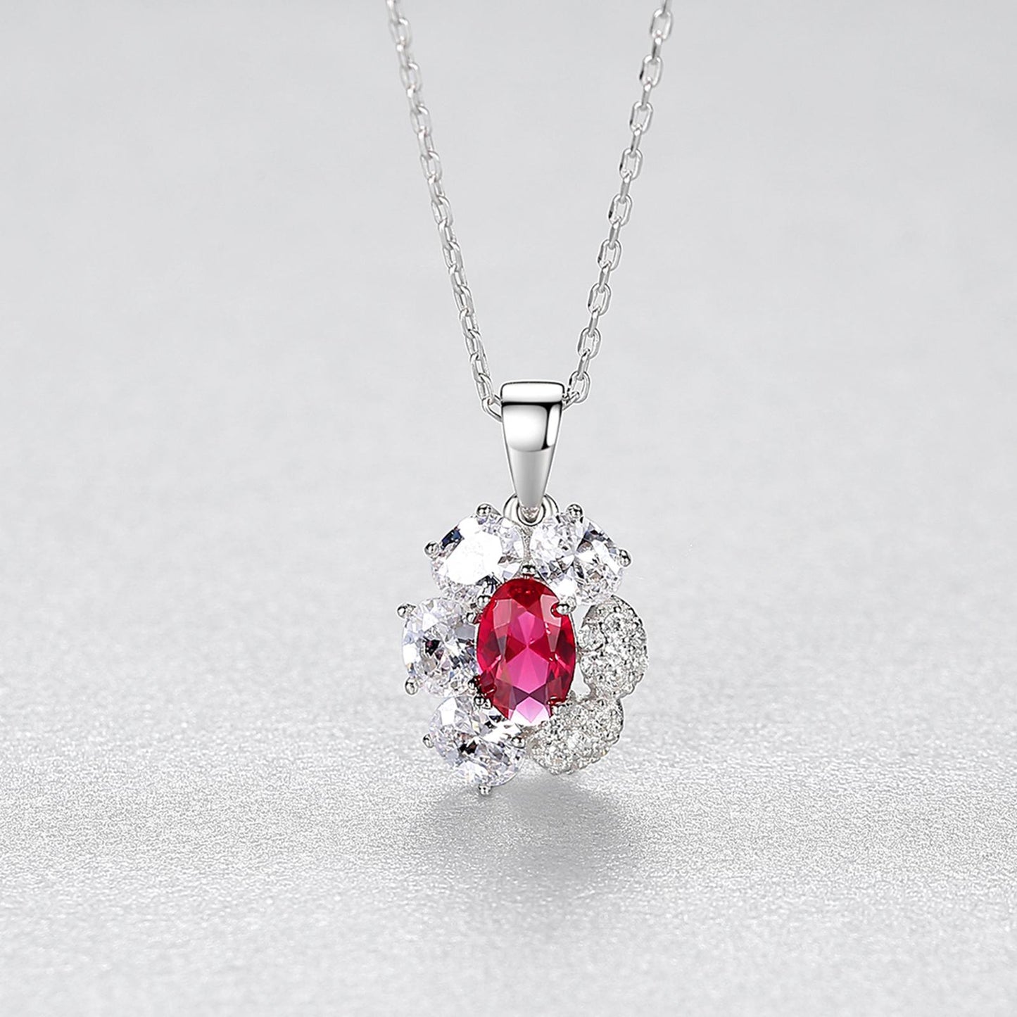 Set din Argint Maltesse Ruby