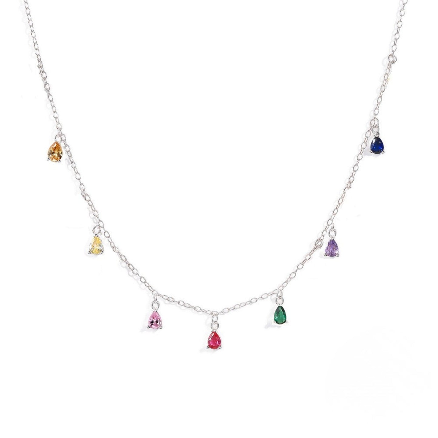Colier din argint elegant cu topaz multicolor cesini