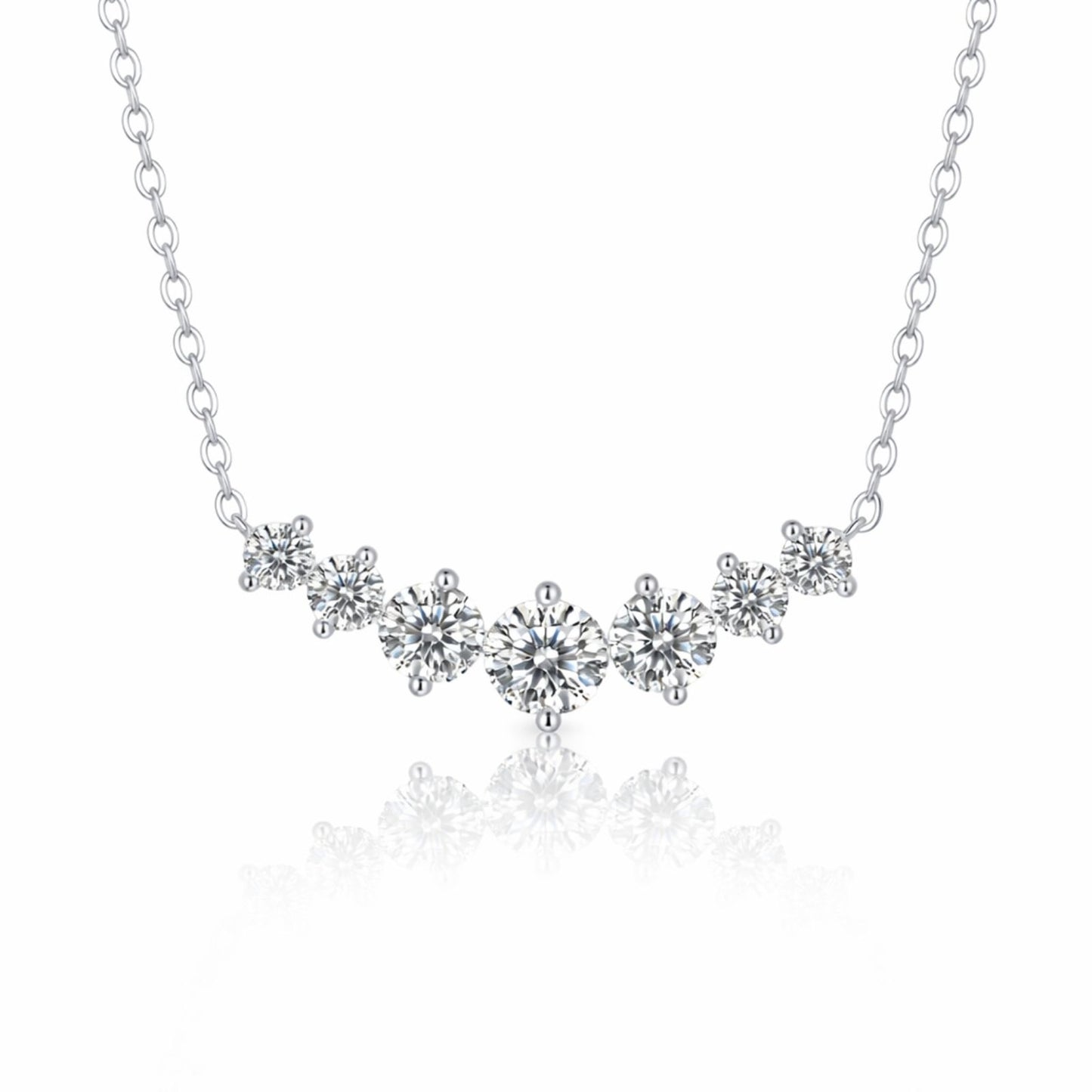 Colier din argint elegant cu cristale zirconiu cesini