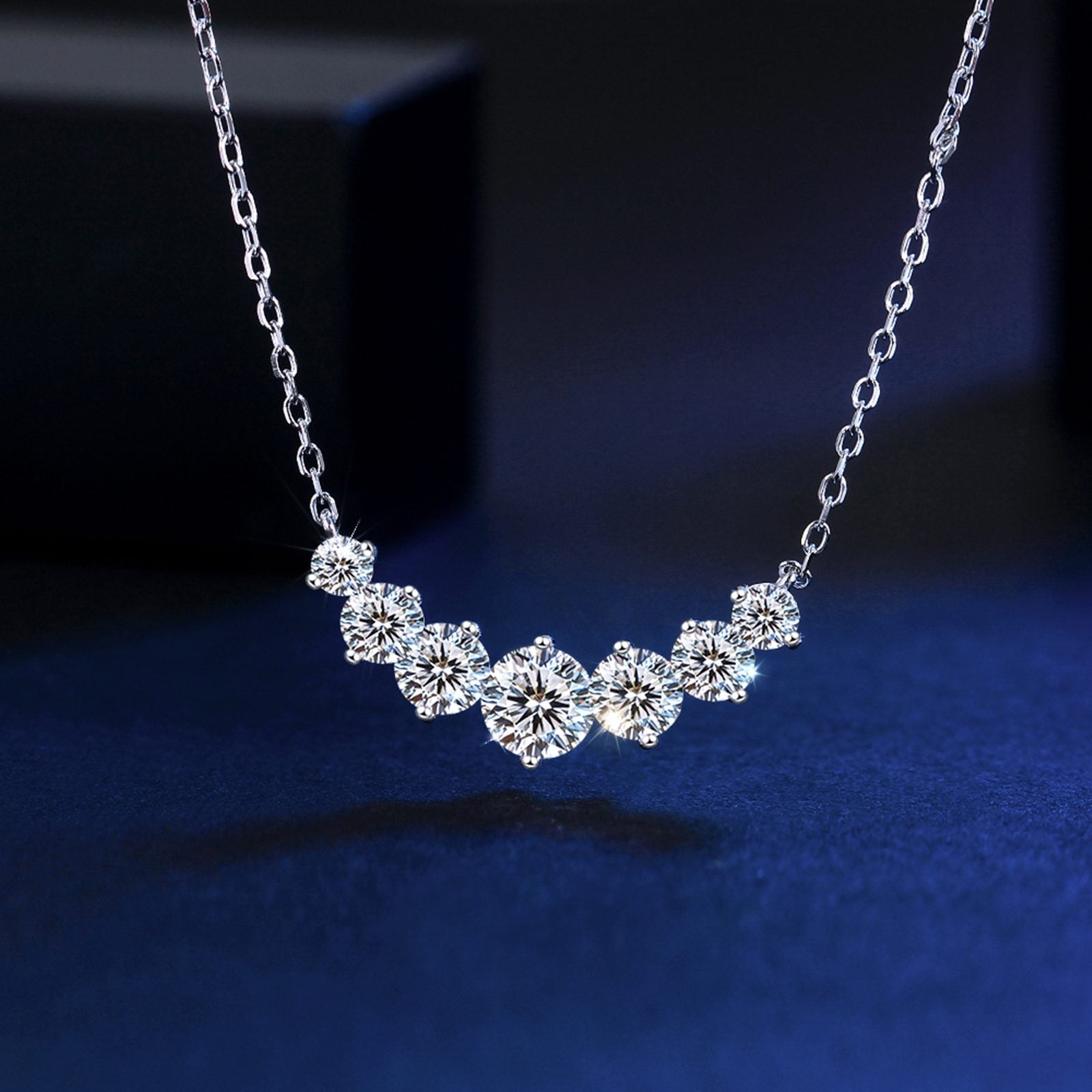 Colier din argint elegant cu cristale zirconiu cesini cadou