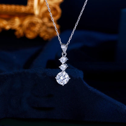 Colier din argint elegant cu cristale zirconiu cesini cadou