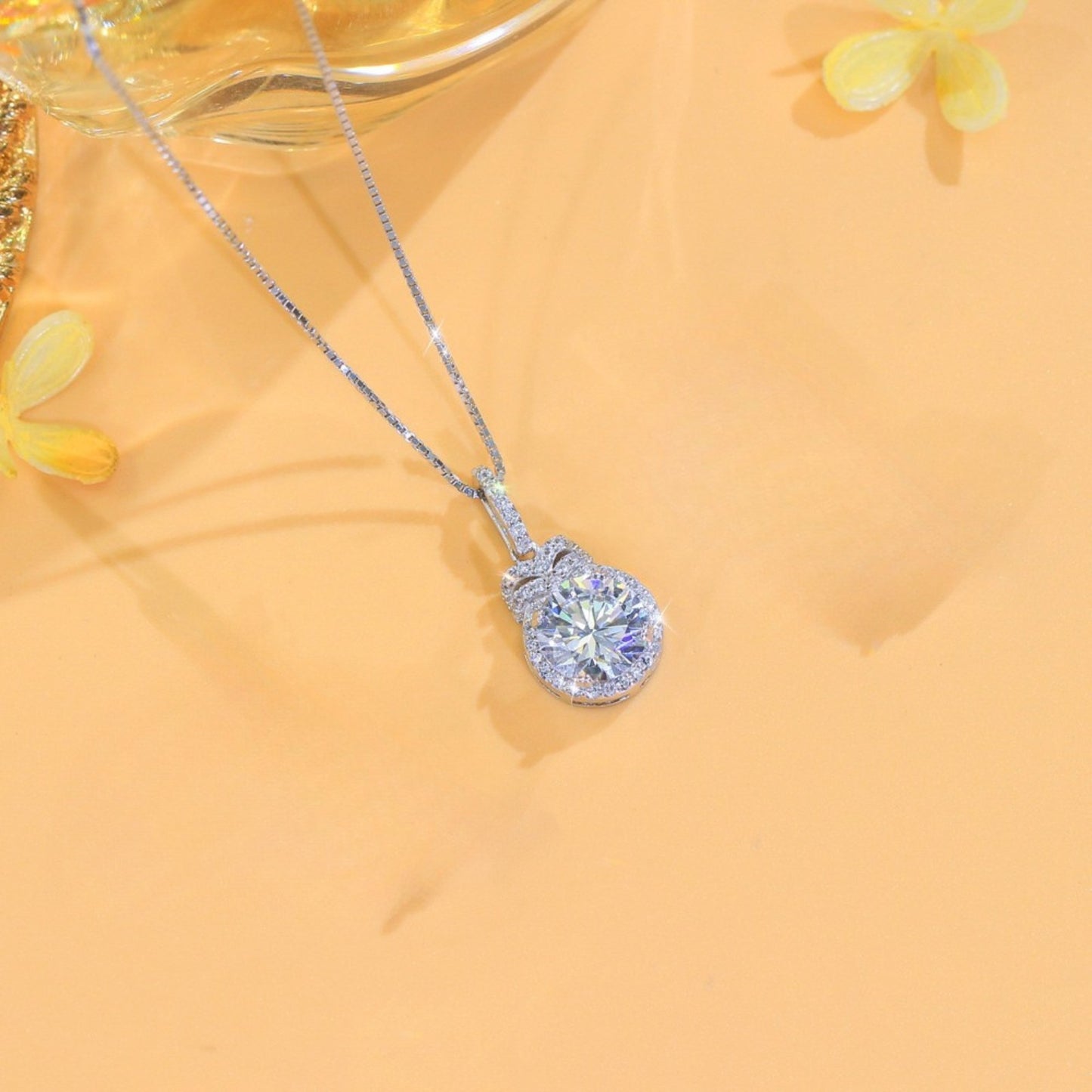 Colier din argint elegant cu cristale zirconiu cesini cadou