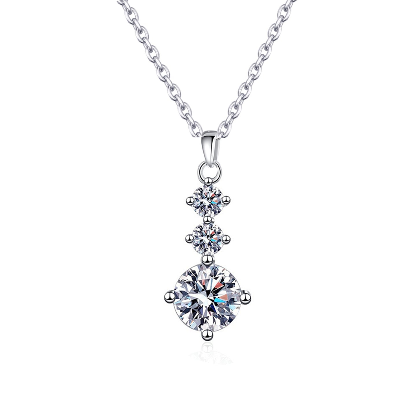 Colier din argint elegant cu cristale zirconiu cesini