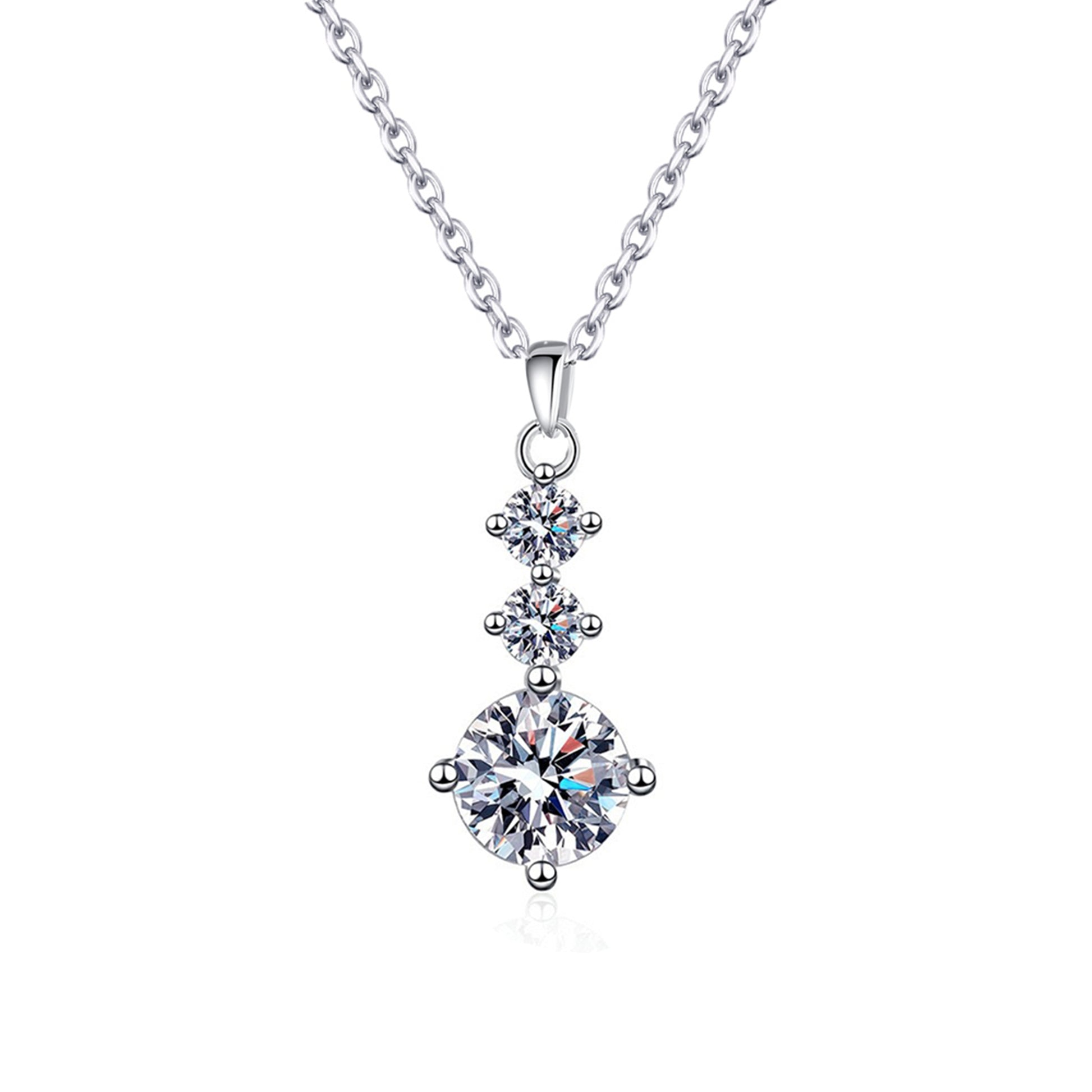 Colier din argint elegant cu cristale zirconiu cesini