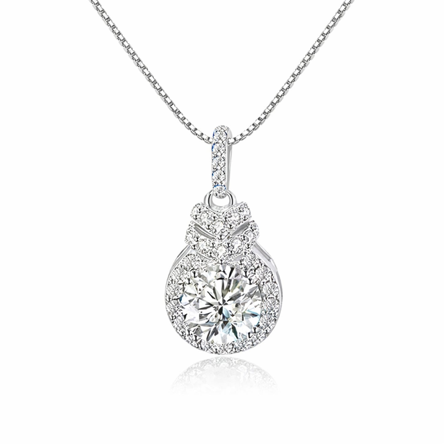 Colier din argint elegant cu cristale zirconiu cesini