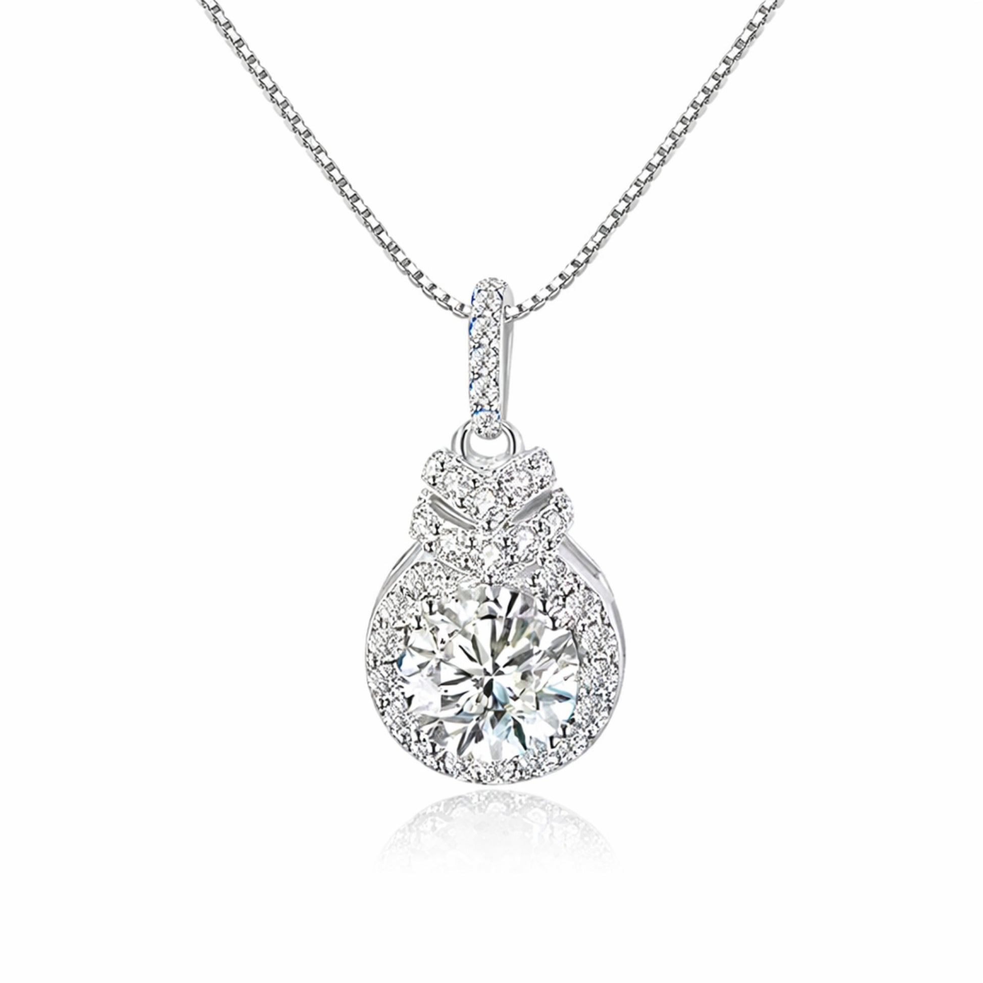 Colier din argint elegant cu cristale zirconiu cesini
