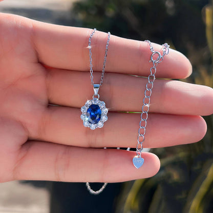 Colier din Argint Esther Sapphire