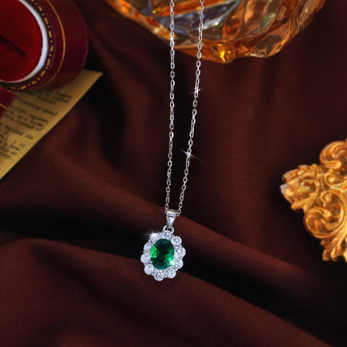Colier din Argint Soraya Emerald