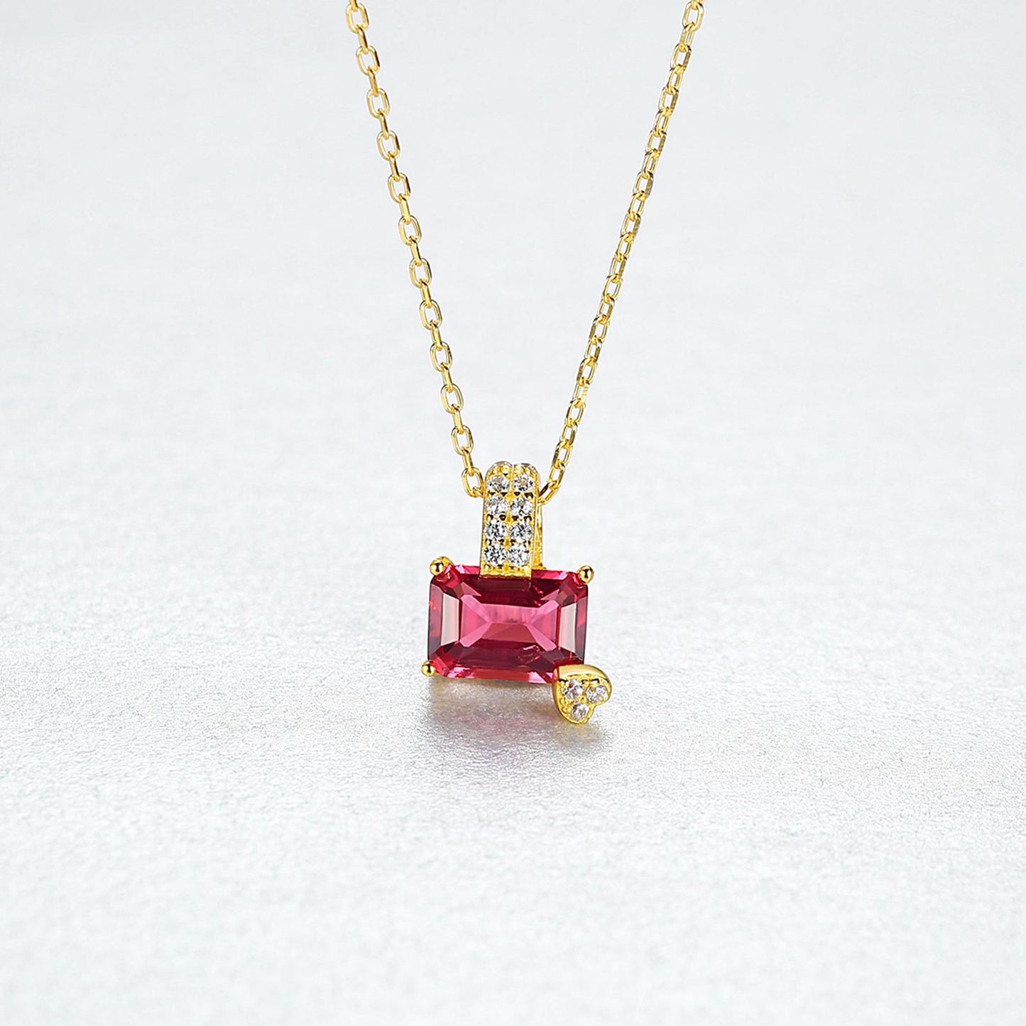 Set din Argint Gold Ruby Cut