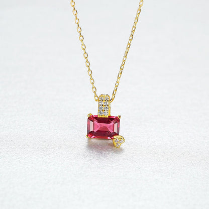 Set din Argint Gold Ruby Cut