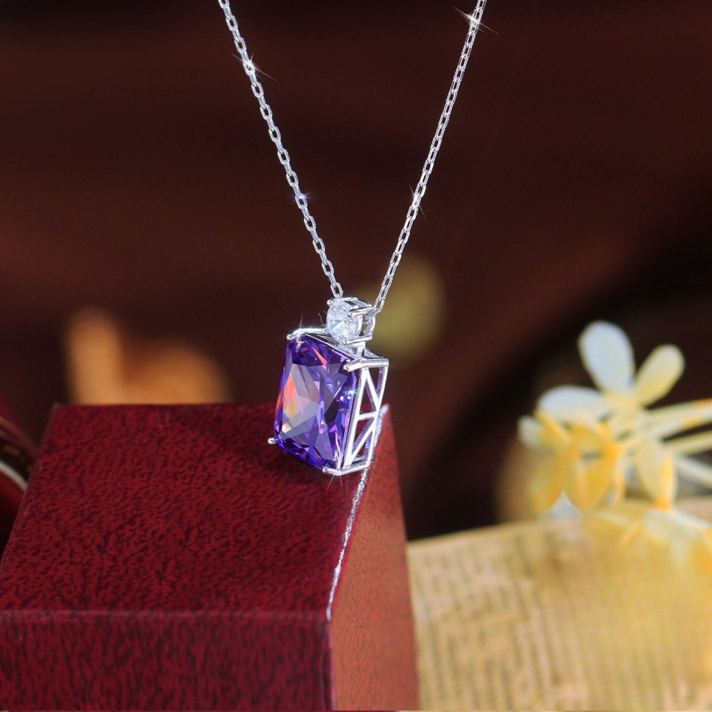 Colier din Argint Alya Blue Topaz