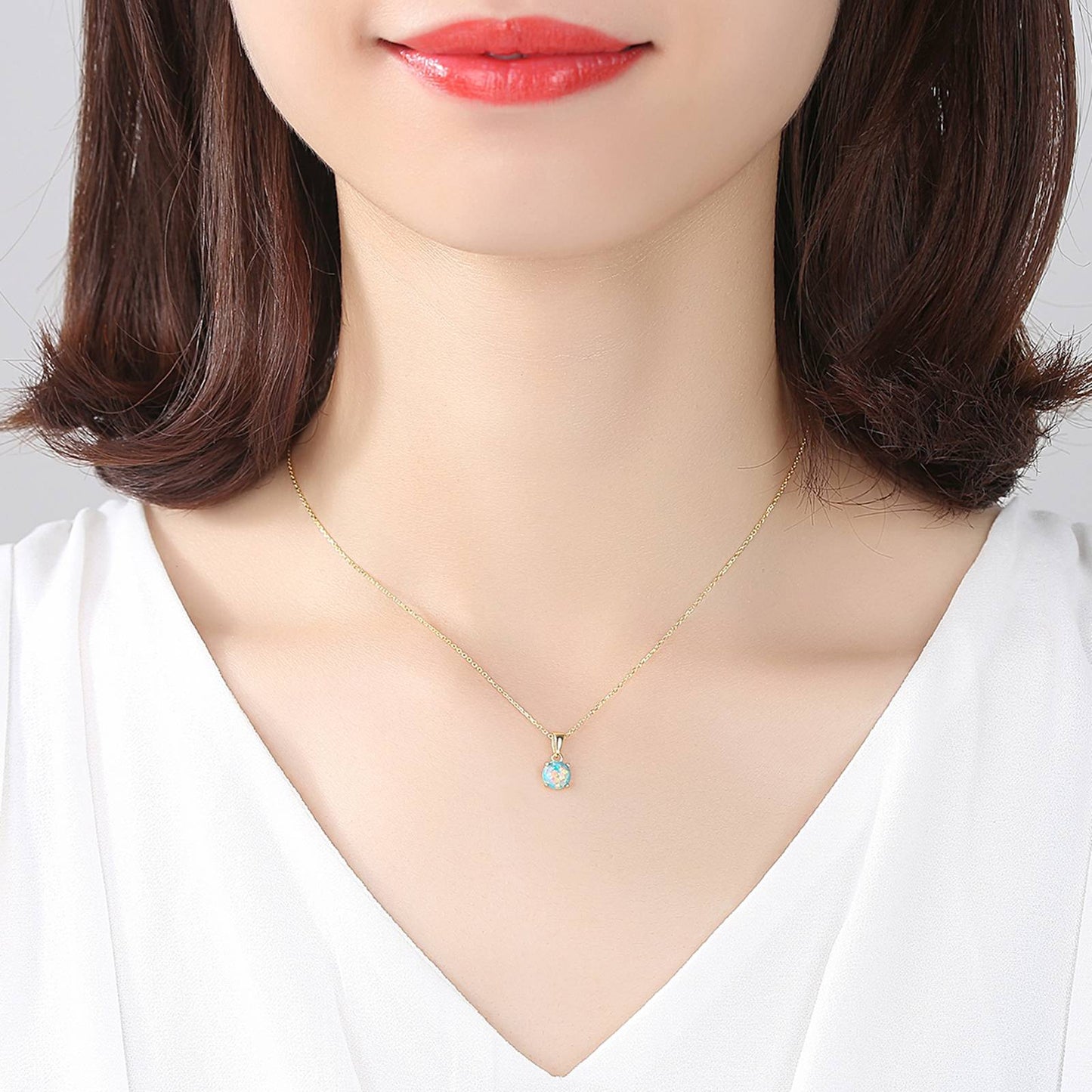 Set din Argint Arisha Opal