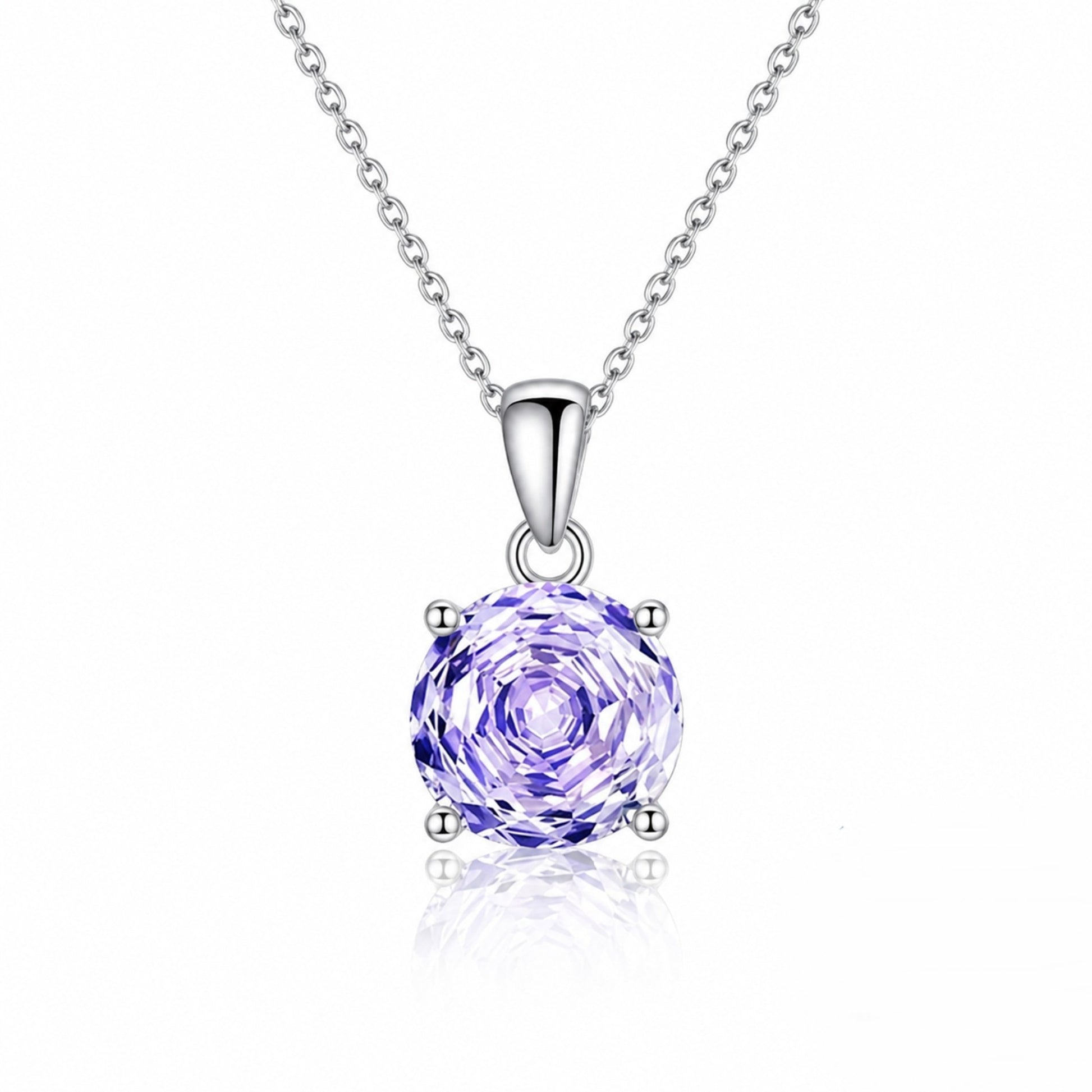 Colier din argint rotund cu topaz albastru cesini