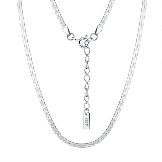 Lantisor din argint elegant snake fara pietre simplu cesini