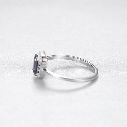 Inel din Argint Abstract Sapphire