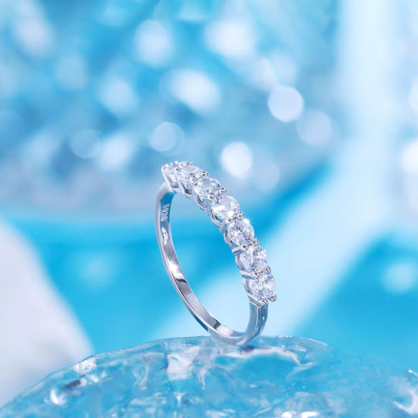 Inel din argint tennis band elegant cu cristale zirconiu cesini cadou