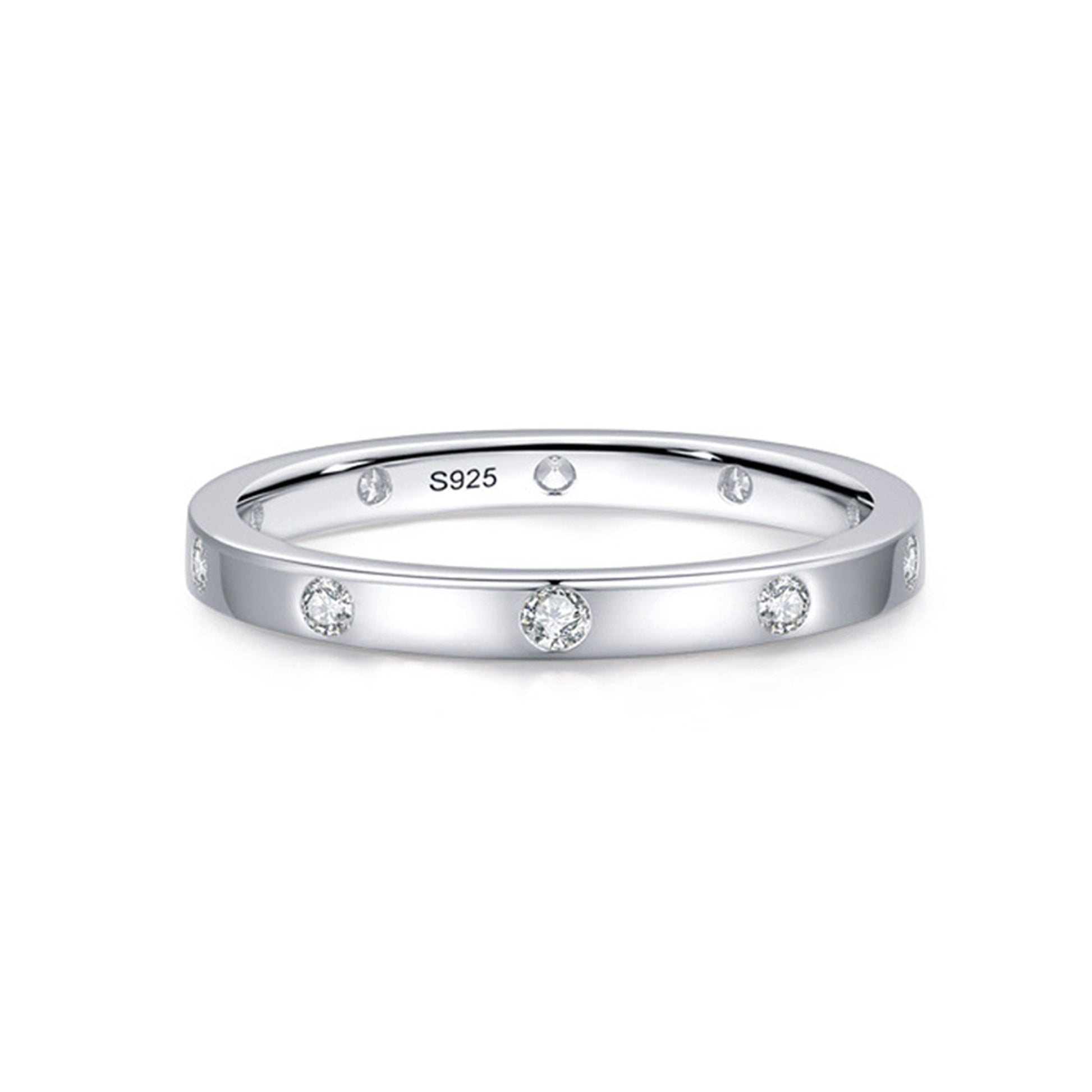 Inel din argint elegant cu cristale zirconiu cesini