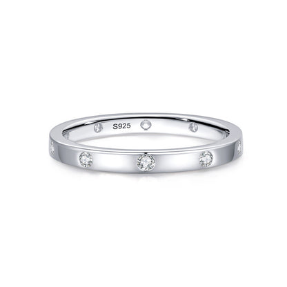 Inel din argint elegant cu cristale zirconiu cesini