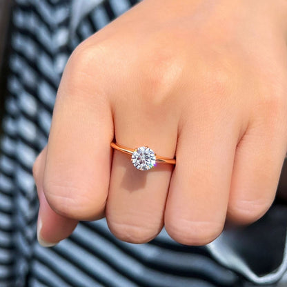 Inel de logodna din argint placat cu aur cu cristale zirconiu cesini cadou