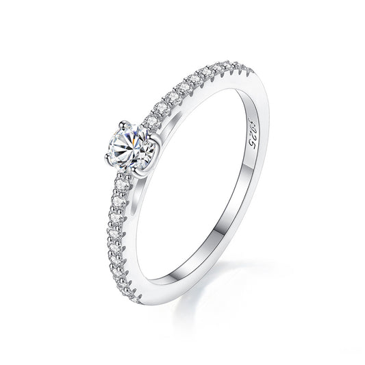 Inel din argint elegant tennis cu moissanite cesini