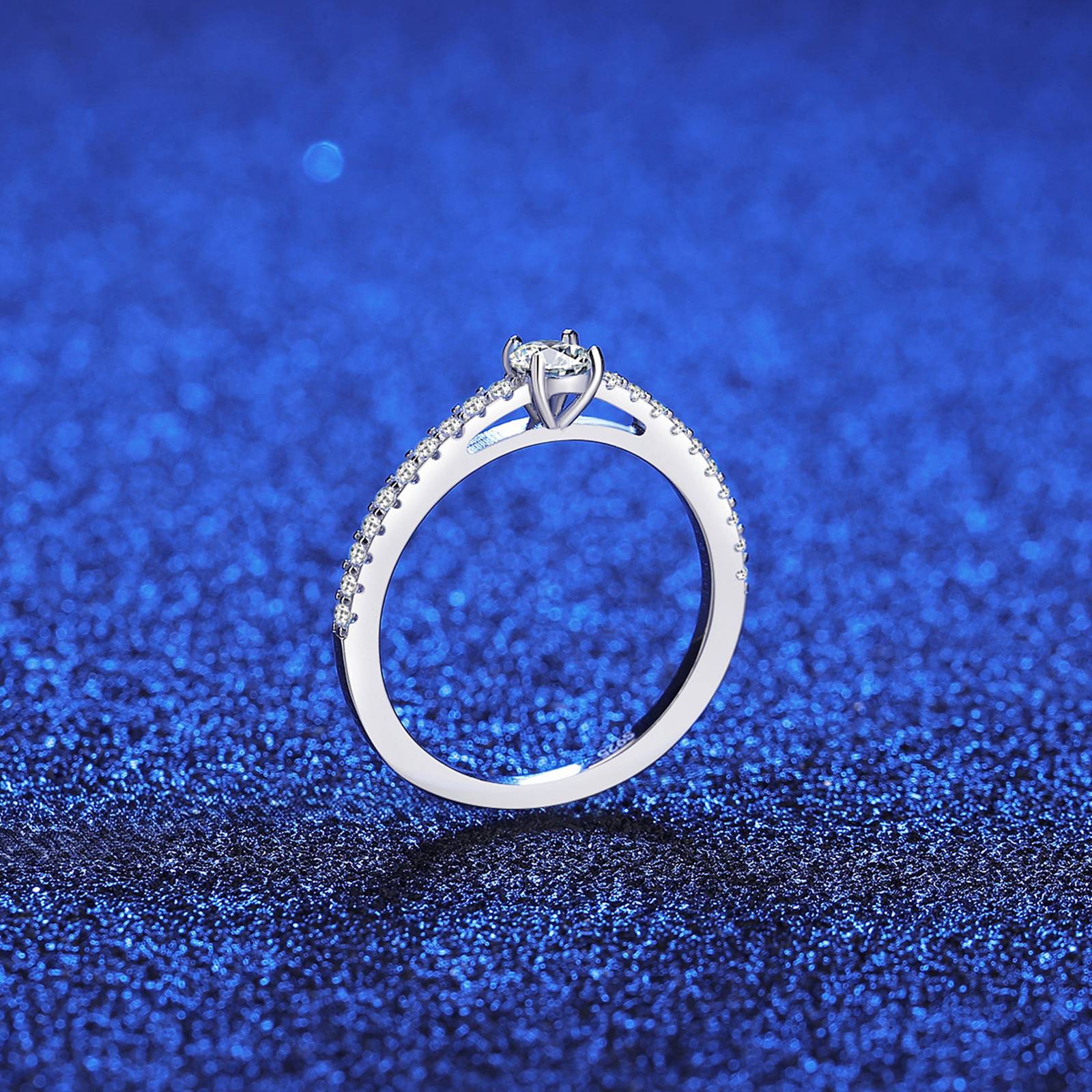 Inel din argint elegant tennis cu moissanite cesini femei