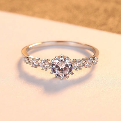 Inel de logodna din argint cu cristale zirconiu cesini cadou