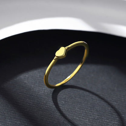 Inel din argint placat cu aur model inima cesini cadou