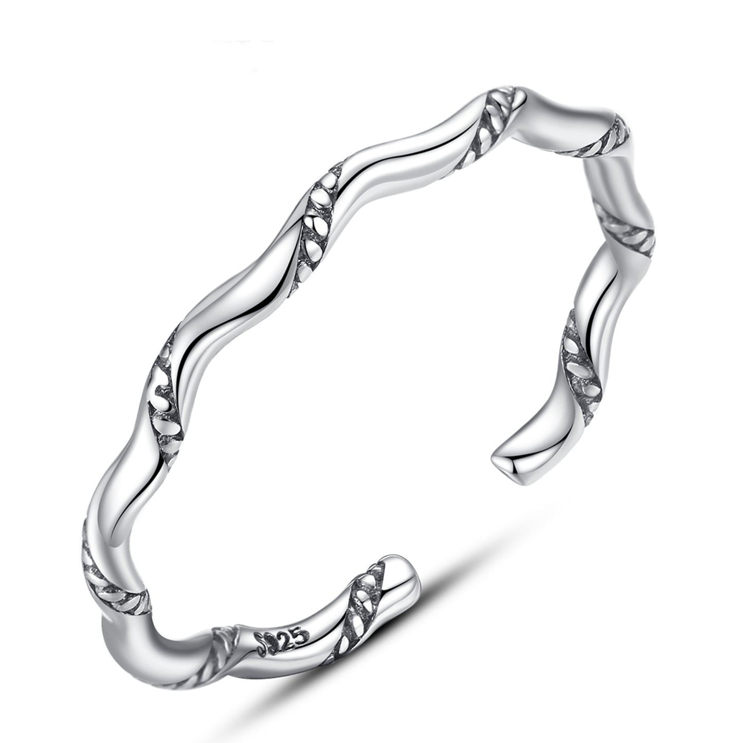 Inel din argint reglabil simplu fara pietre band cesini